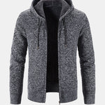 Man Zip Up Hooded Sweater
