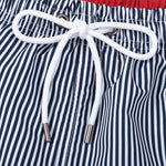 Vertical Striped Drawstring Swim Shorts