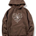 Spider Web Gothic Print Hoodie