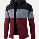 Color Block Hooded Sweater
