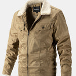 Regular Fit Teddy Lined Faux Suede Jacket