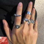 Vintage animal metal ring 5Pcs /set