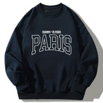 Paris French Print Crew Neck Relaxed Sweatshirt