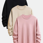 3 Pieces Basic Relax Fit Sweatshirt