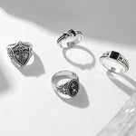 Simple Fashion Cross Ring 4Pcs/set