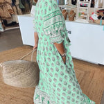 Modena™ | Casual Printed V-neck Half Sleeve Dress