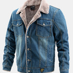 Regular Fit Faux Fur Lined Denim Jacket