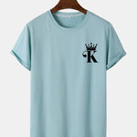 King Crown Print Arc Hem T-Shirt