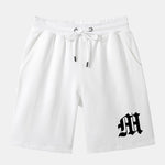 Letter Print Hoodie & Shorts