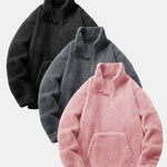 3 Pieces Quarter Zip Teddy Sweatshirts