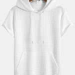 Kangaroo Pocket Waffle Hooded T-Shirt & Shorts
