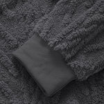 Geometric Jacquard Zip Up Teddy Hoodie