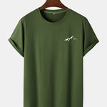 Mountain Graphic Print Arc Hem T-Shirt
