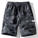 Camouflage Bear Print Drop Shoulder Oversize T-Shirt & Drawstring Cargo Shorts
