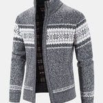 Geometry Zip Up Sweater