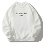 Paris Print Crew Neck Relaxed Sweatshirt