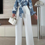 High Rise Pocketed Wide Leg Pants