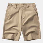 Contrast Trim Zipper Knit Polo Shirt & Cotton Chino Shorts