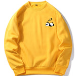 Lazy Panda Print Raglan Sleeve Sweatshirt