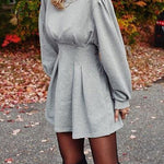 Margovil Ruched Waisted Swing Mini Dress(6 Colors Available)