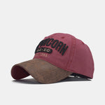 Capricorn Embroidery Washed Distressed Baseball Cap