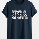 Regular Fit USA Print Cotton T-Shirt