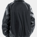 Zipper PU Leather Jacket