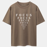 Focus Eye Chart Print Drop Shoulder Oversize T-Shirt