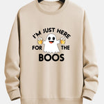 Beer Ghost Print Relax Fit Sweatshirt