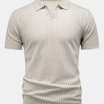 Johnny Collar Open Knit Polo