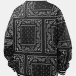 Paisley Print Baseball Jacket