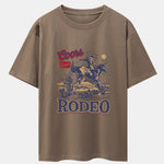 Western Cowboy Print Drop Shoulder Oversize T-Shirt