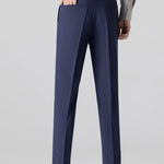 Stripe Waffle Johnny Collar Polo & Slim Fit Tapered Trousers