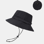 Stowable Quick-drying Bucket Hat With Chin Strap