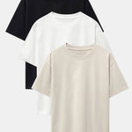 3 Pieces Basic Heavy Weight Drop Shoulder Oversize T-Shirts