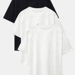 3 Pieces Basic Heavy Weight Drop Shoulder Oversize T-Shirts