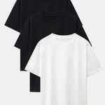 3 Pieces Basic Heavy Weight Drop Shoulder Oversize T-Shirts