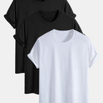 3 Pieces Basic Regular Fit Cotton T-Shirts
