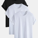 3 Pieces Basic Regular Fit Cotton T-Shirts