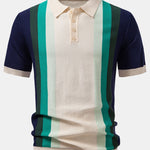Striped Knitted Polo Shirt & Slim Fit Tapered Trousers