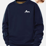 Men Print Teddy Fleece Lined Sweatshirt