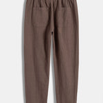 Short Sleeve Geometry Textured Cuban Shirt & Linen Cotton Blend Cropped Pants