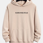 Faith Over Fear Print Relax Fit Hoodie