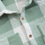 Men's plaid Wool Blend long-sleeved shirt basic base T-shirt casual sweatpants three-piece set