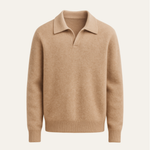 Marencio Cashmere Polo Knit Light Brown