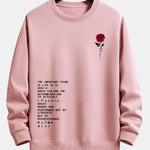 Rose Slogan Print Relax Fit Sweatshirt