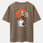 BOOSCH Beer Ghost Print Drop Shoulder Oversize T-Shirt