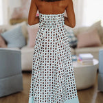 Margovil Strapless Color Block Loose Fit Maxi Dress