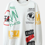 Slogan Graffiti Print Sweatshirt