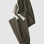 Men's Drawstring Pocketed Cuffed Casual Cargo Pants